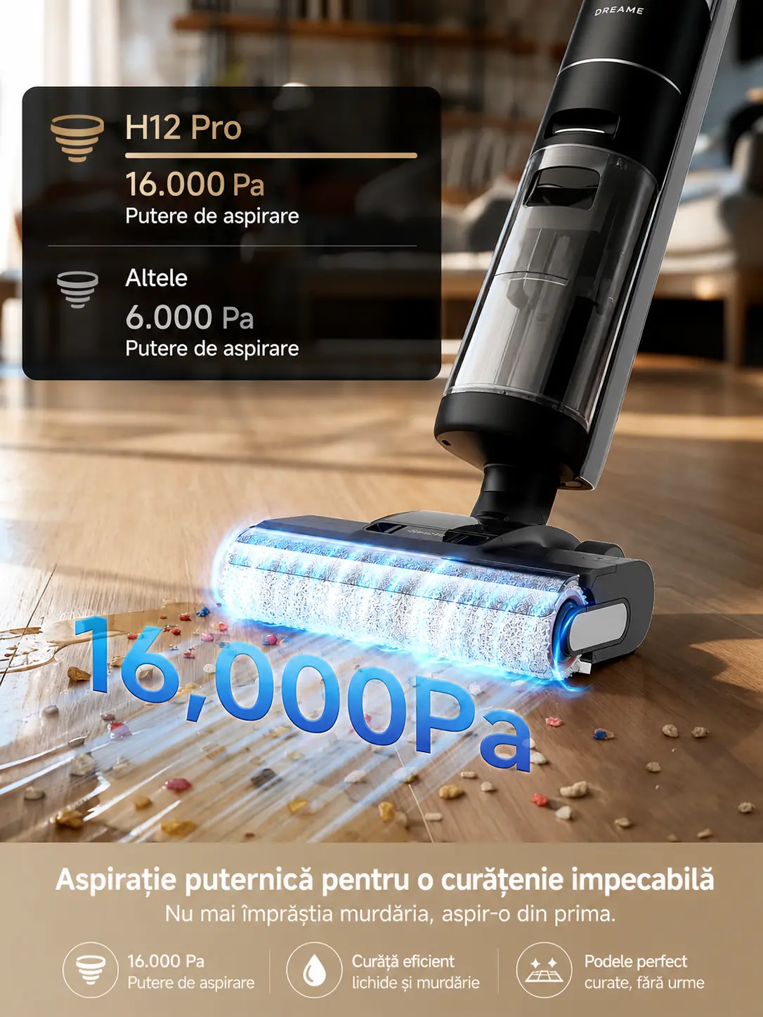 Aspirator vertical cu mop 2-în-1 — imagine 2