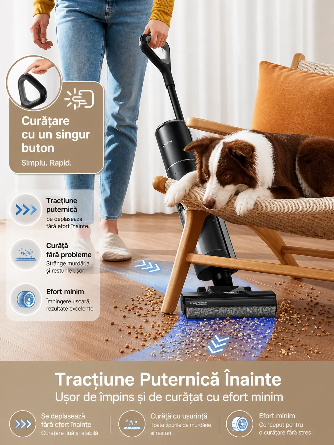 Aspirator vertical cu mop 2-în-1 — imagine 5